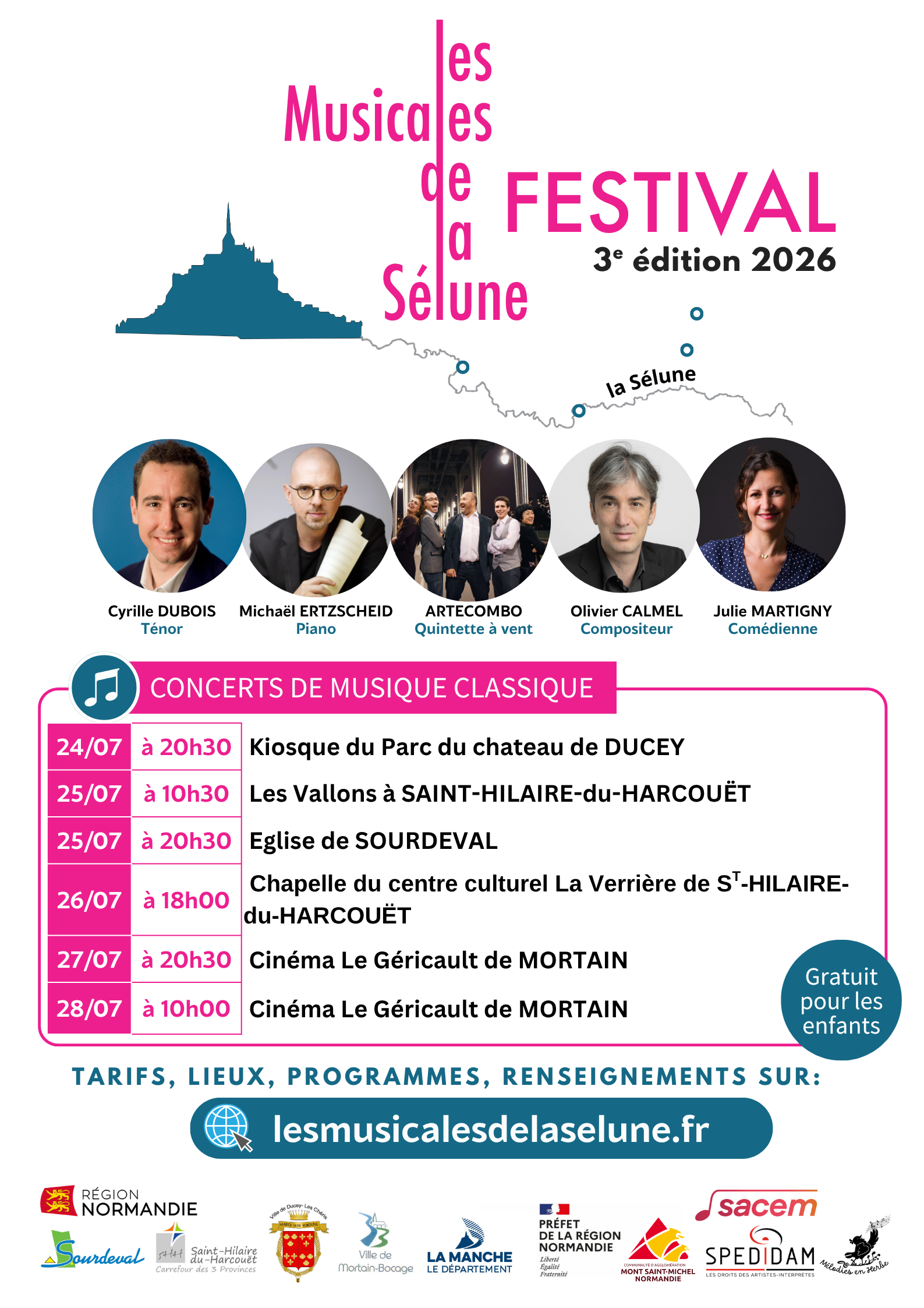 Affiche les musicales de la Sélune 2026